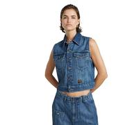 G-Star Para Mujer Chaleco Shrunken Denim, Azul (faded cliffside blue D24570-D536-G326), S