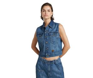 G-STAR Para Mujer Chaleco Shrunken Denim, Azul (faded cliffside blue D24570-D536-G326), S