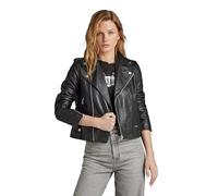 G-STAR Para Mujer Chaqueta Leather Biker, Negro (dk black D24263-D555-6484), L