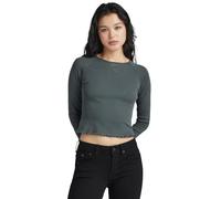 G-Star Para Mujer Cropped baby sis raglan r t ls wmn, Gris (graphite D23803-1141-996), M