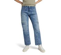 G-STAR Para Mujer Jeans Viktoria Utility High Straight, Azul (Faded Denali Blue Destroyed D24566-D499-G565), 24W / 30L