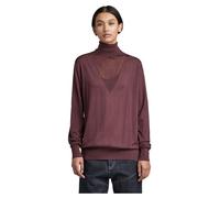 G-Star Para Mujer Jersey Core Roll Neck Knitted, Púrpura (vineyard wine D21961-D166-D303), XXL