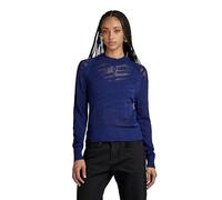G-Star Para Mujer Jersey Pointelle Text Knitted, Azul (ballpen blue D23924-B754-1822), M