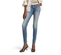 G-Star Para Mujer Midge Zip Mid-Waist Skinny Jeans, Azul (lt vintage aged destroy D05281-8968-9114), 26W / 30L
