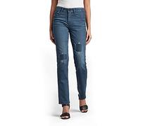 G-Star Para Mujer Noxer Straight Jeans, Azul (worn in rivulet patch restored D17192-C048-C601), 28W / 34L