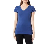 G-Star Para Mujer Overdyed Eyben Slim V-Neck Top, Azul (ballpen blue gd D21314-B059-D066), S