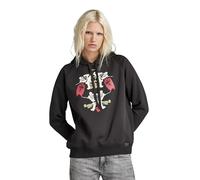 G-Star para Mujer Sudadera con Capucha Look Book Graphic, Negro (dk Black D24670-A971-6484), S