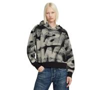G-STAR Para Mujer Sudadera Sprayed Letters Loose Hooded, Multicolor (lt Chalk Sprayed Letters D26088-D325-H264), S