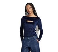 G-Star Para Mujer Top Cut-Out Slim Boatneck, Azul (warm sartho D23811-D422-C423), S