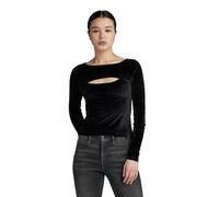 G-Star Para Mujer Top Cut-Out Slim Boatneck, Negro (dk black D23811-D422-6484), L