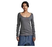 G-Star Para Mujer Top Deep Scoop Slim, Gris (granite D22763-D289-1468), M