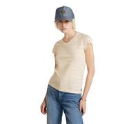 G-STAR Para Mujer Top Eyben Slim 2.0, Multicolor (Antique White/Rugby Tan Stripe D24533-D244-G615), XS