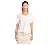 G-STAR Para Mujer Top Open V-Neck Relaxed, Blanco (lt Chalk D26067-D601-1284), S