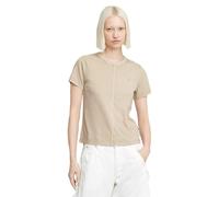 G-STAR Para Mujer Top Overdyed Front Seam, Beige (dk Brick GD D24499-B059-D848), L
