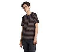 G-Star Para Mujer Top Small RAW Graphic Stripe, Multicolor (chocolat/caviar stripe D22330-C929-D505), S