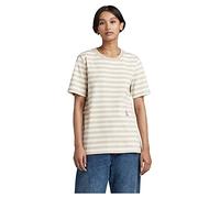 G-Star Para Mujer Top Small RAW Graphic Stripe, Multicolor (papyrus/brown rice stripe D22330-C929-D506), XXS