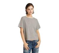 G-STAR Para Mujer Top Stripe Boxy, Multicolor (Antique White/Petrol Stripe D24870-C339-G613), M