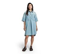 G-Star Para Mujer Vestido camisero Denim, Azul (sun faded cadet blue D22987-D303-D897), L