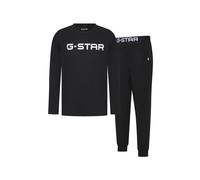 G-STAR Pijama largo 'Stone' negro / blanco XXL negro / blanco