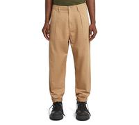 G-STAR Pleated Chino Relaxed, Pantalones para Hombre, Marrón (Lion GD D24543-D910-B666), 35W / 32L