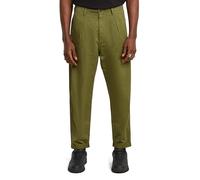 G-STAR Pleated Chino Relaxed, Pantalones para Hombre, Verde (Mayfly GD D24543-D910-H031), 33W / 34L