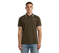 G-STAR Polo Dunda Slim Stripe para Hombre, Marrón (WREN D17127-5864-H336), L