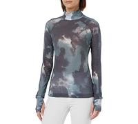 G-STAR RAW Blurry camo slim mock t long sleeve, Tops para Mujer, Multicolor (dk grape blurry camo D23797-C565-G182), XXS