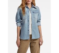 G-Star Raw Camisa de mujer 70's Slim Denim con bolsillos en el pecho y silueta ajustada. Azul 34 (XS)