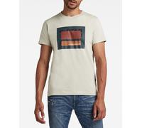 G-Star Raw Camiseta de hombre Covered Originals con un corte recto y el cuello redondo acanalado. Gris 5/XL