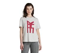 G-Star RAW, camiseta para mujer, Big graph r t wmn, cool grey, gris, S