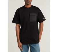 G-Star Raw Camiseta Woven Mix Pocket de hombre. Negro 36 (S)