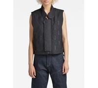 G-Star Raw Chaleco corto de mujer hinchable para ajustar el nivel de regulación térmica. Negro 40/L