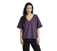 G-Star RAW Deep V Loose Top, Tops para Mujer, Púrpura (carbonne purple D23336-C336-0013), S