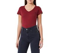 G-STAR RAW Eyben Slim V-Neck Top, Tops para Mujer, Rojo (bright russet D21314-4107-9819), XS