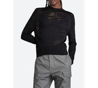 G-Star Raw G-Star Raw - Jersey Pointelle Text Knitted de mujer. Negro Talla 34