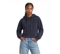 M Sudadera Overdyed Loose Hooded - Azul oscuro - Mujer