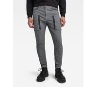 G-Star Raw Pantalones cargo Zip Pocket 3D de hombre de corte pitillo. Gris acero 34
