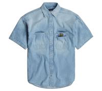G-STAR Relaxed Venture Shirt Ss Wmn Camiseta, Azul Sun Faded Blue Mist D24882-d252-g342, L para Mujer
