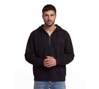S Sudadera Script Half Zip - Negro - Hombre
