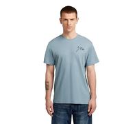 G-STAR Script R T Camiseta, Azul (Ash Blue D26823-d976-5304), M Hombres