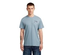 G-STAR Script R T Camiseta, Azul (Ash Blue D26823-d976-5304), S Hombres