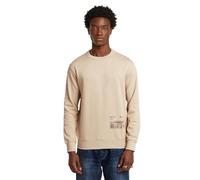 G-STAR Shipping Gr R Sw Sudadera, Beige (Dk Brick D26284-d970-1214), L para Hombre