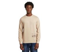 G-STAR Shipping Gr R Sw Sudadera, Beige (Dk Brick D26284-d970-1214), S para Hombre