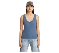 G-STAR Slim Rib Tank Top Wmn Camiseta, Azul (Mid Blue D26065-d253-835), L Mujeres