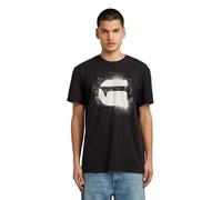 G-STAR Spray G Logo R T Camiseta, Negro Dk Black D26833-d101-6484, L Hombres