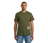 G-STAR Sprayed Gr R T Camiseta, Verde Shadow Olive D26819-d976-b230, S Hombres