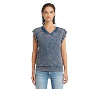 G-STAR Sudadera para Mujer Washed SL Sw Wmn, Azul Mid Blue Double Dye D26103-d575-h364, L