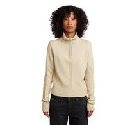 G-STAR Suéter de punto Milano Half Zip para Mujer, Blanco (dk talc D27818-D631-A488), S