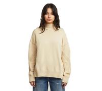 G-STAR Suéter de punto Milano High Neck para Mujer, Blanco (dk talc D27249-D631-A488), L