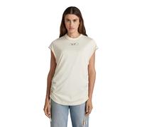 G-Star, tops de camiseta para mujer, sueltos, Lash tape cap sl, beige, S